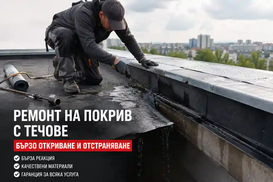 Ремонт на покрив с течове в София – бързо откриване и отстраняване UslugiBG Ремонт на покрив с течове в София – бързо откриване и отстраняване