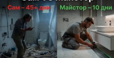 Ремонт на баня сам VS майстор – реално сравнение по дни