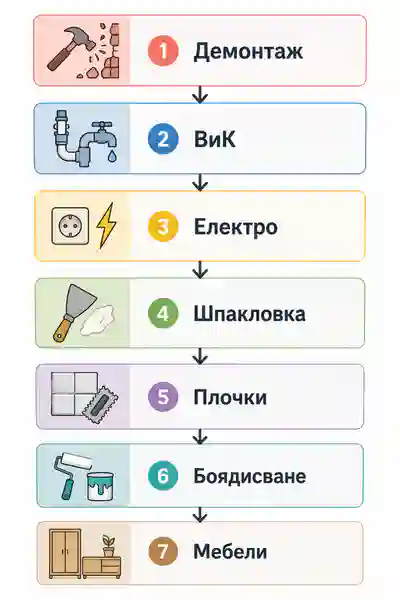 Как да направя ремонт у дома – пълно ръководство стъпка по стъпка UslugiBG Последователност при ремонта