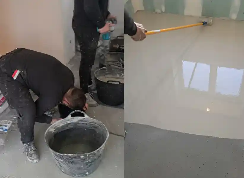Как се полага саморазливна замазка? Видео от реален обект UslugiBG Как се полага саморазливна замазка? Видео от реален обект